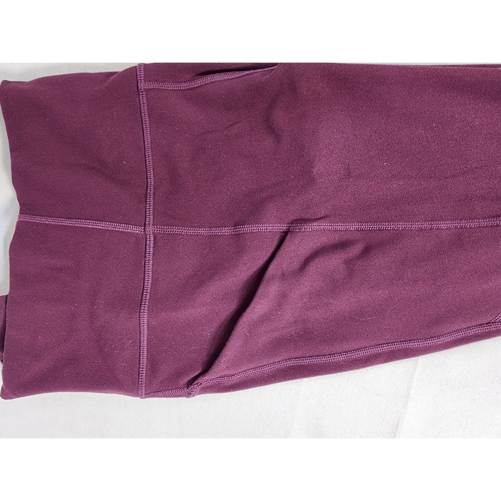 Fabletics PureLuxe High Waisted Leggings Plum Purple Side Pockets Womens Small - Picture 5 of 9